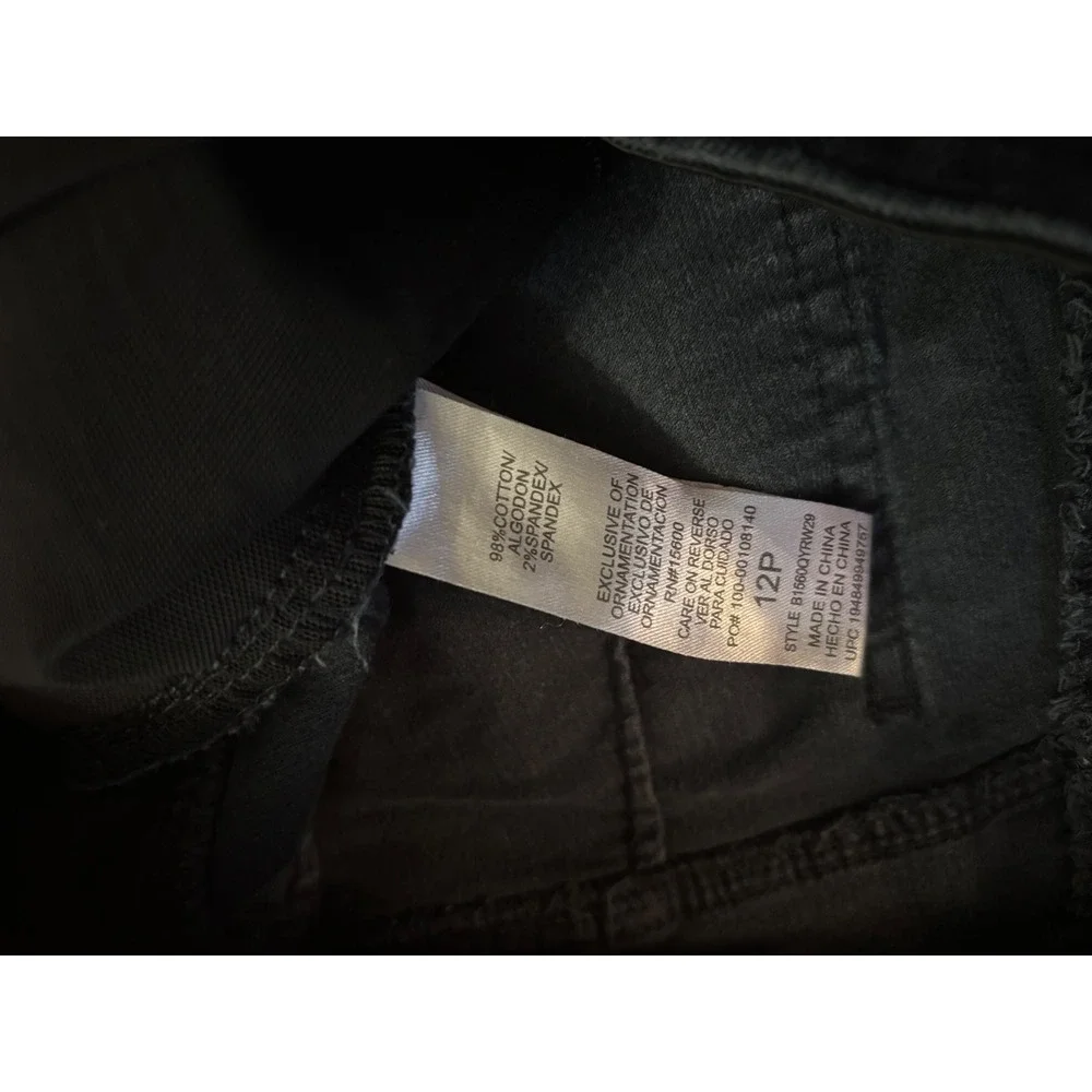 Democracy Ab Solution‎ Dark Gray Corduroy Straight Leg Jeans Size 12P